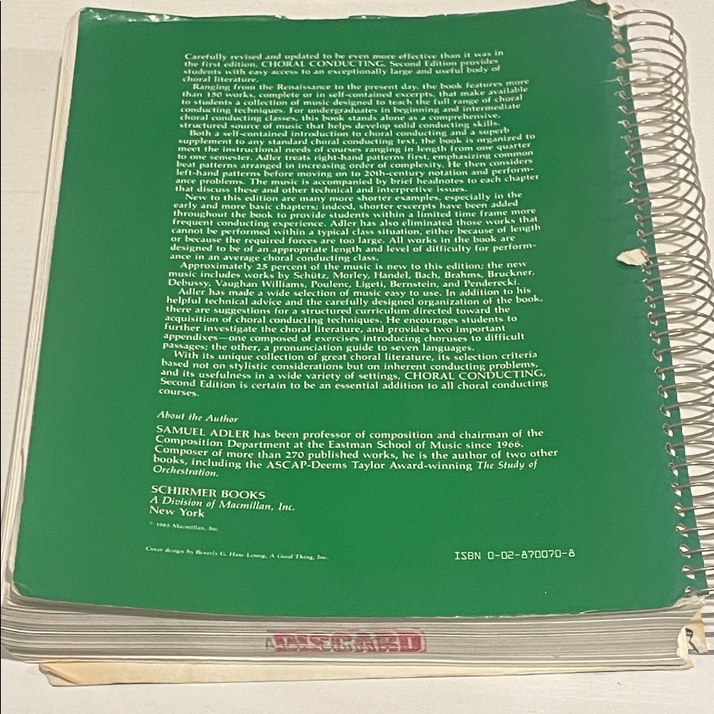 Green Choral Conducting Anthology Book - Picture 2 of 2